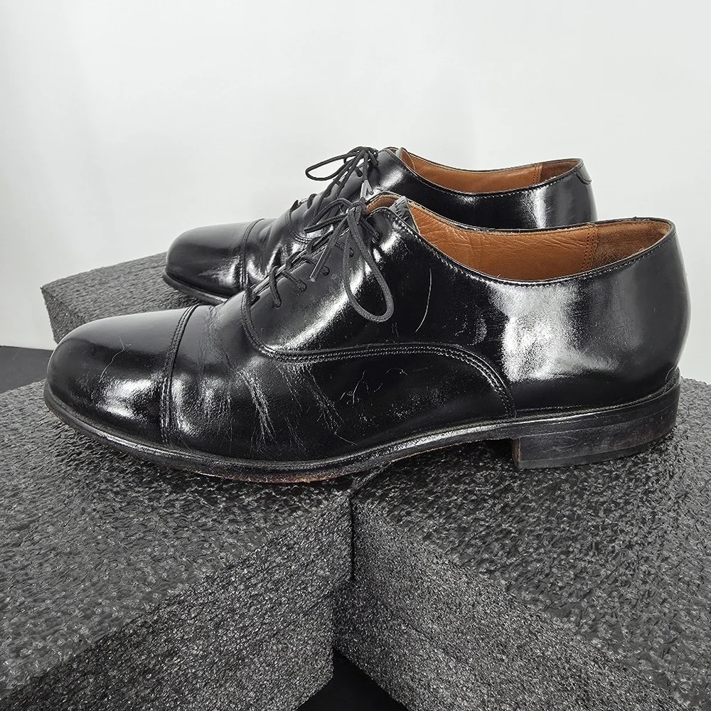 Bostonian Classics First Flex Black Leather Cap Toe Oxford Dress Shoes Men's 9 M
